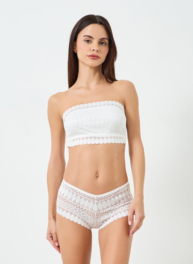 تايك تو طقم لانجري حمالة صدر دانتيل بدون حمالات وبدون أسلاك مع كيلوت - Image 2